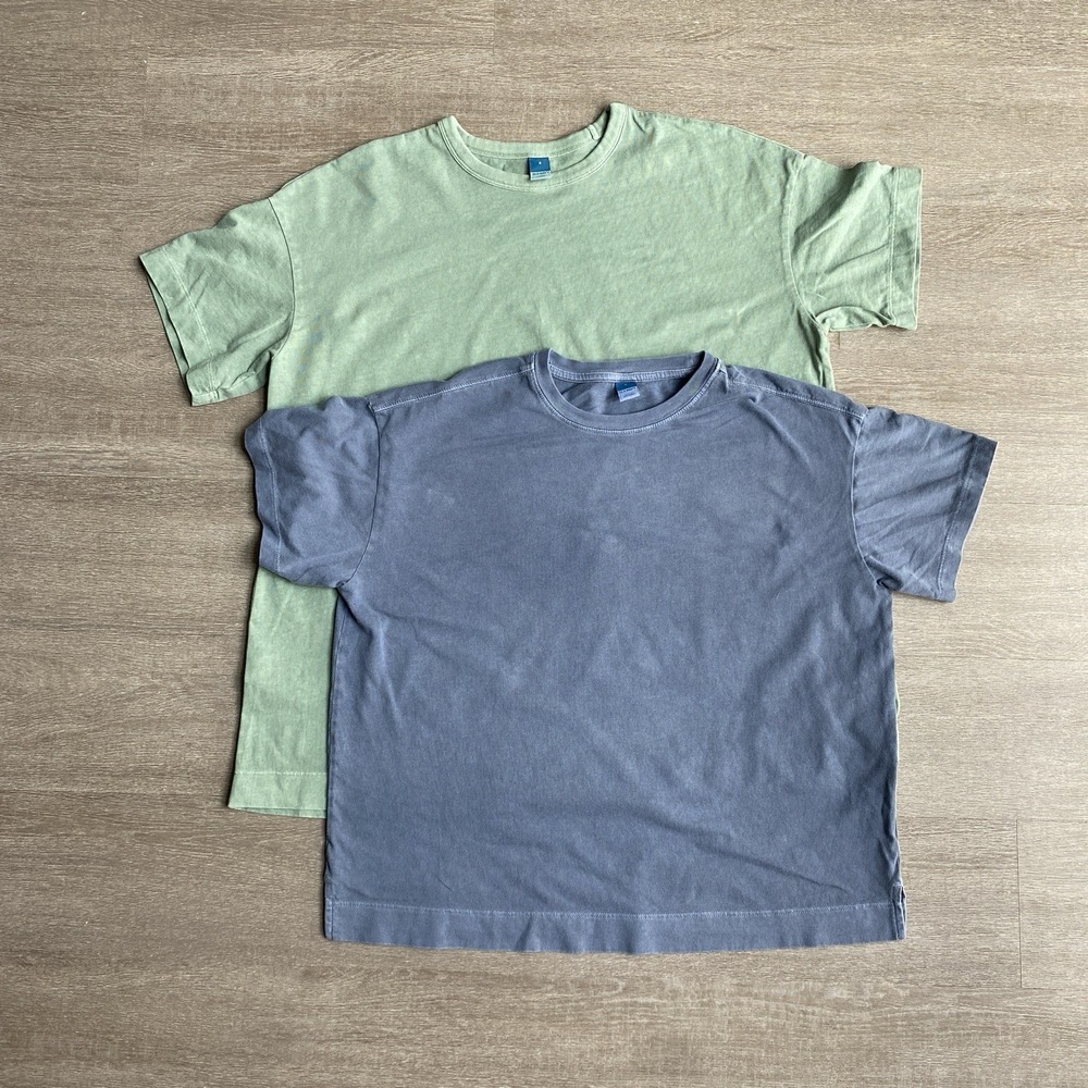 Old Navy Bundle Basic T-Shirt Everyday Size Small Crew Neck Green & Blue